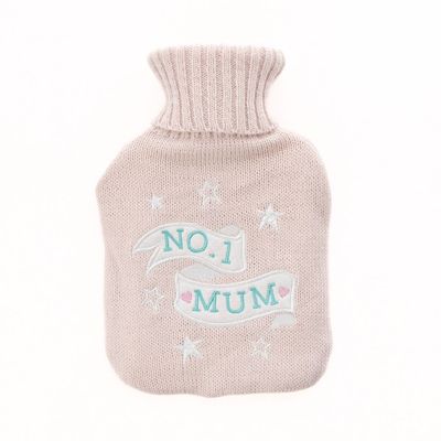 KDMD Number 1 Mum Hot Water Bottle Clear in Pale Pink - Thumbnail 2