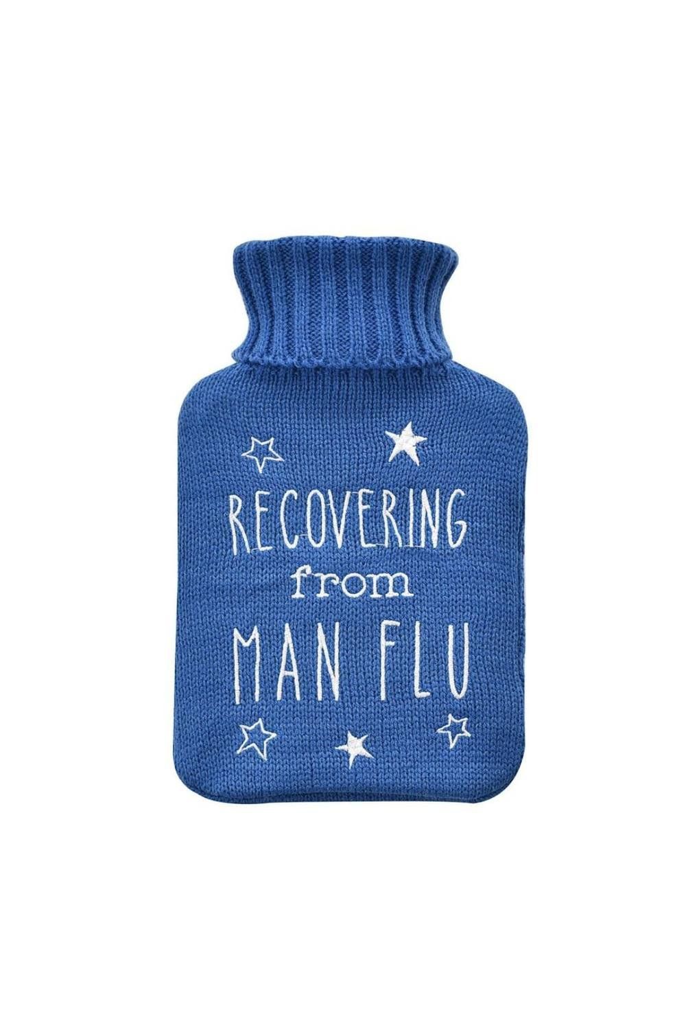 KDMD Man Flu Water Bottle Navy Hot Water Bottle - Image 1