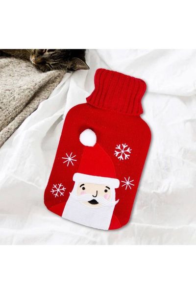 KDMD Santa Claus - Hot Water Bottle & Knitted Cover in Red