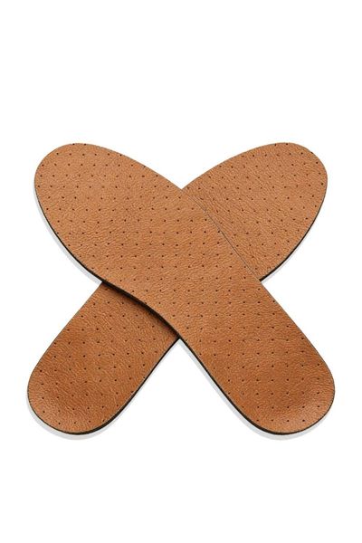 KDMD Shock Absorbing Synthetic Leather Cut to Size Insoles 10-150mm, 1 Pair in Tan