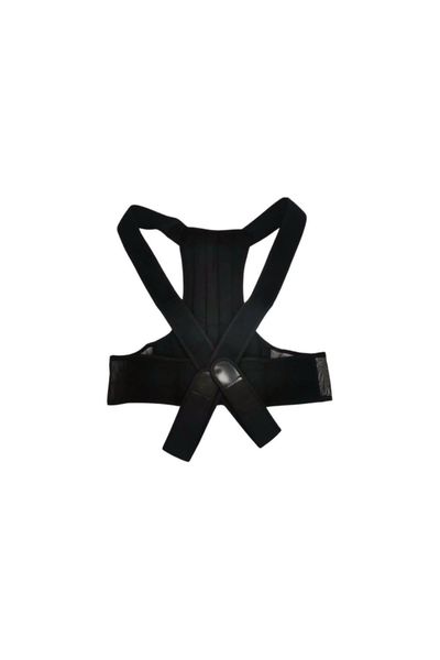 KDMD Adjustable Back & Shoulder Posture Corrector Brace - Size 2XL in Black