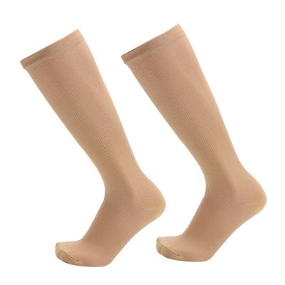 KDMD Skin Tone Unisex Anti-Fatigue Sports Compression Socks - Size L/XL in Nude - Thumbnail 2