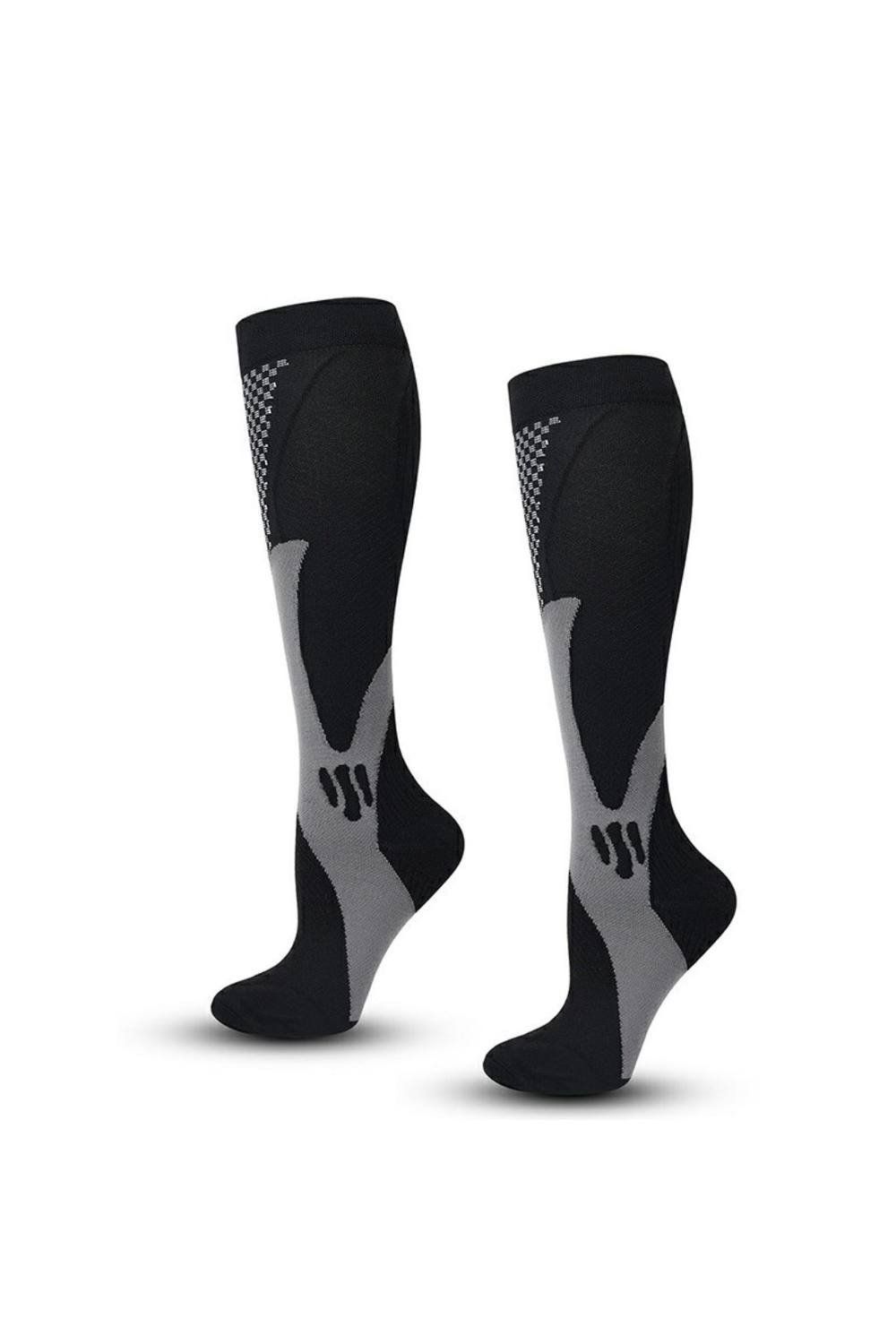 KDMD Black Unisex Running & Football Calf Compression Socks - Size S/M - Image 1