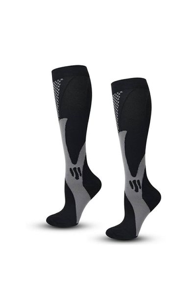 KDMD Black Unisex Running & Football Calf Compression Socks - Size S/M