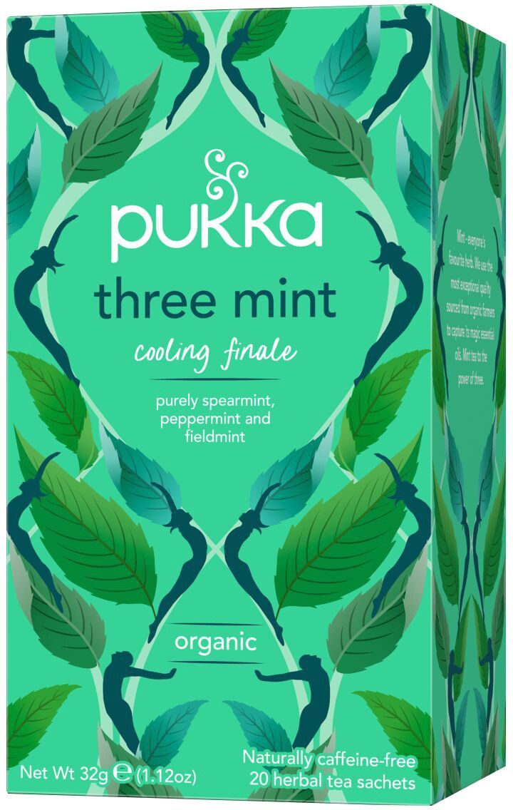 Pukka Organic Three Mint Herbal Tea 20 Sachets 32g - Image 1