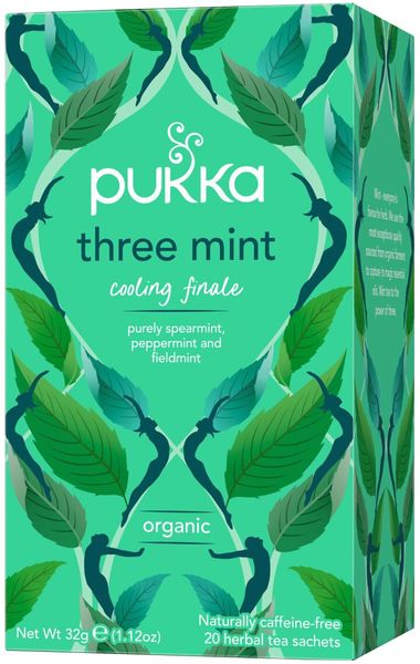 Pukka Organic Three Mint Herbal Tea 20 Sachets 32g