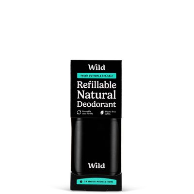 Wild Refillable Natural Deodorant Case, Fresh Cotton & Sea Salt - Thumbnail 2