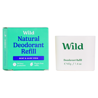 Wild Men's Mint and Aloe Vera Deodorant Refill 40g - Thumbnail 2