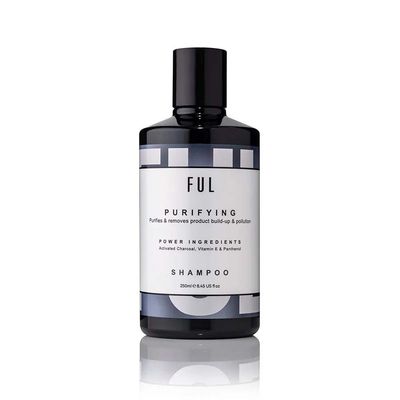 FUL Purifying Charcoal Shampoo 250ml - Clarifying Detox for Oily Scalp & Buildup - Deep Cleanser for Greasy Hair