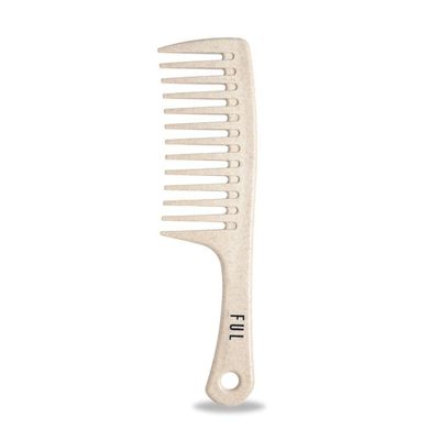 FUL Wide Tooth Comb - Tangle-Free Detangling for Wet, Curly, Wavy & Frizzy Hair in Beige