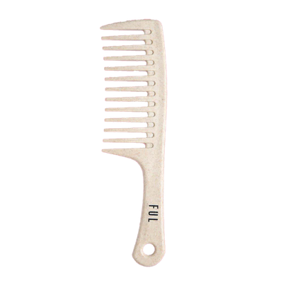 FUL Wide Tooth Comb - Tangle-Free Detangling for Wet, Curly, Wavy & Frizzy Hair in Beige - Thumbnail 2