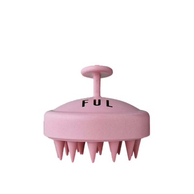 FUL Scalp Massager Brush Pink - Silicone Exfoliator for Hair Growth, Flakes & Deep Cleansing - Thumbnail 2