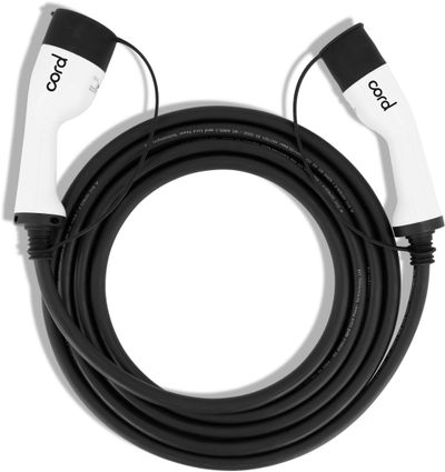Cord Charging Cable Type 2 to Type 2 Single Phase Cable 230v 7.4kw 7.5 Metre - Black