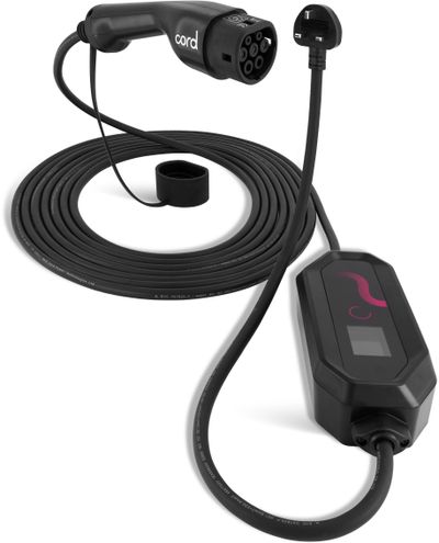 Cord 10m Portable EV Charger 2.3kW 3-Pin UK Plug