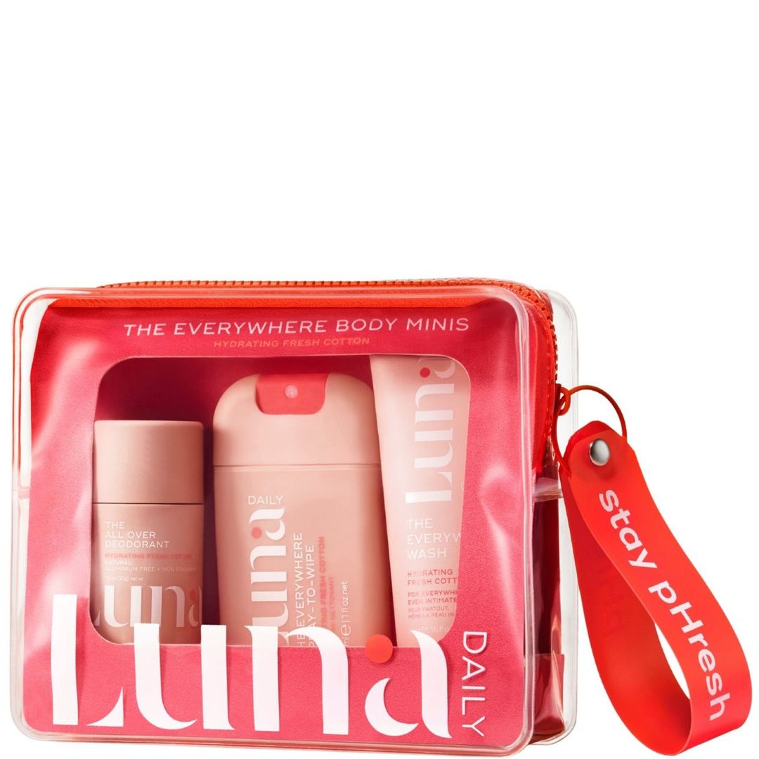 Luna Daily The Everywhere Body Minis Starter Set Hydrating Fresh Cotton 150ml - Image 1