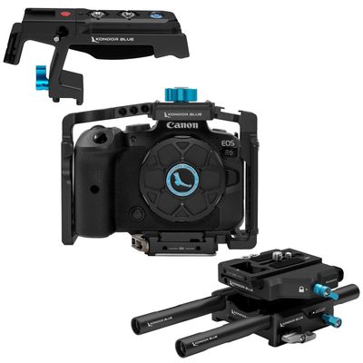 Kondor Blue KB-Canon-BR-Bk camera rig Aluminium Black - Thumbnail 2