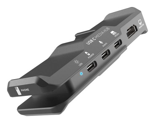 Kondor Blue KB-USBC-AHUB interface hub USB Type-C 10000 Mbit/s Grey - Thumbnail 2