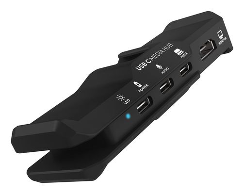 Kondor Blue KB-USBC-AHUB-BK interface hub USB Type-C 10000 Mbit/s Black - Thumbnail 2