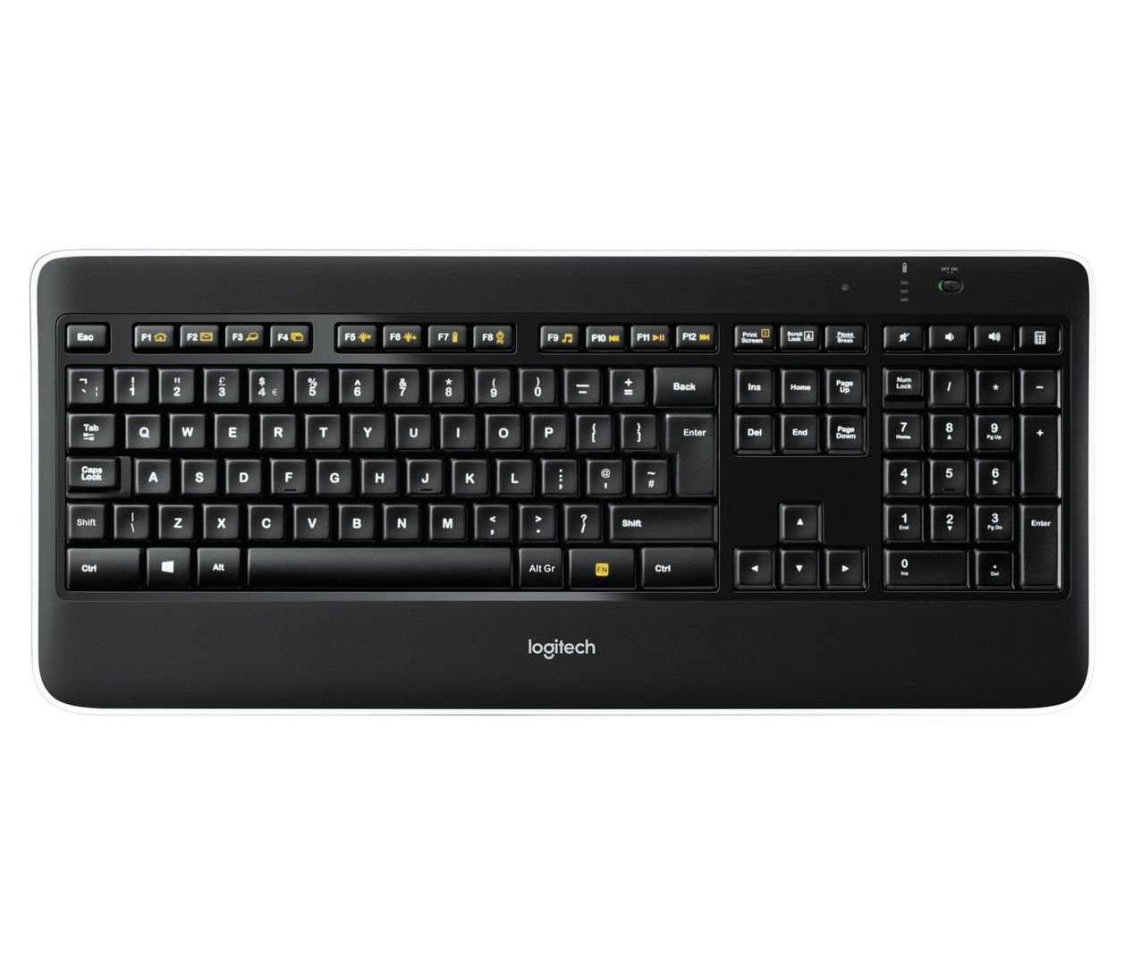 Logitech Wireless Illuminated K800 keyboard Office RF Wireless QWERTY - Image 1