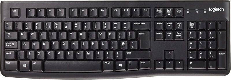 Logitech Keyboard K120 for Business. Connectivity technology: Wired Device interface: USB Keyboard layout: QWERTY. Cable length: 1.5 m. Recommended usage: Universal. Product colour: Black - Image 1