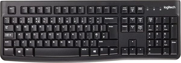 Logitech Keyboard K120 for Business. Connectivity technology: Wired Device interface: USB Keyboard layout: QWERTY. Cable length: 1.5 m. Recommended usage: Universal. Product colour: Black