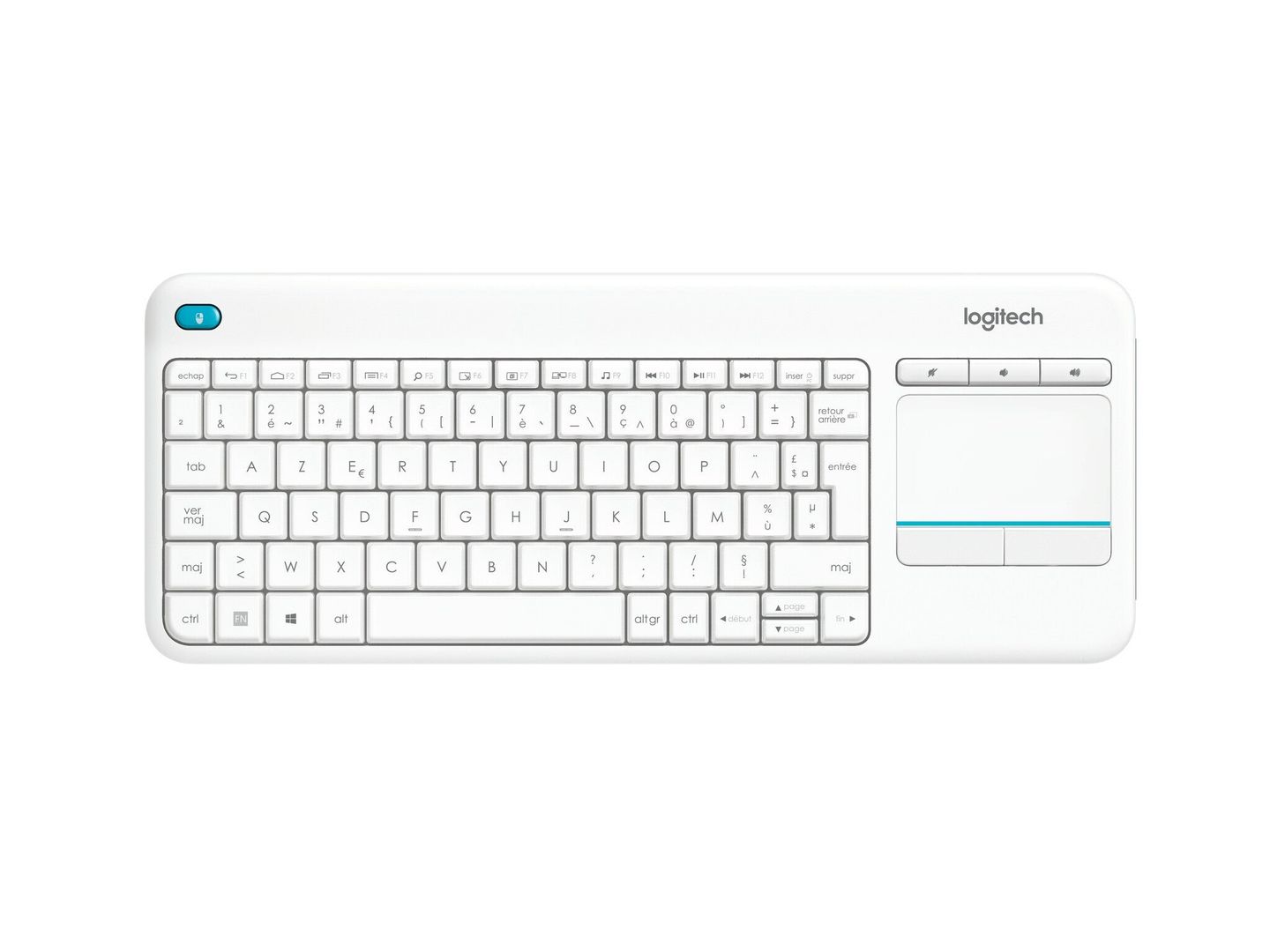 Logitech Wireless Touch K400 Plus keyboard RF Wireless AZERTY Belgian - Image 1