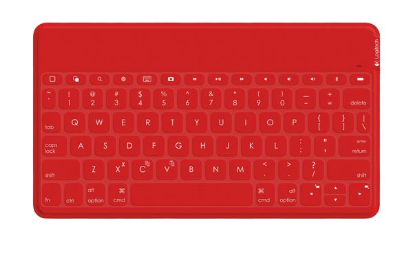 Logitech Keys-To-Go QWERTY Spanish Bluetooth Red