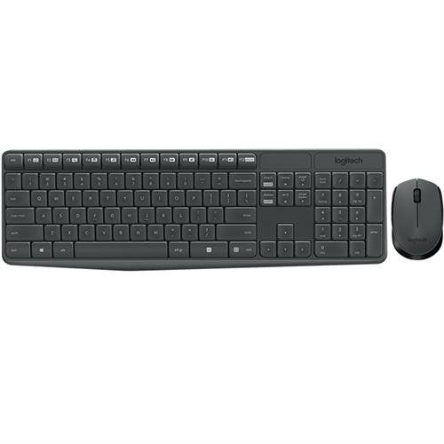 Logitech 920-007915 keyboard Mouse included Universal RF Wireless Greek Grey - Image 1