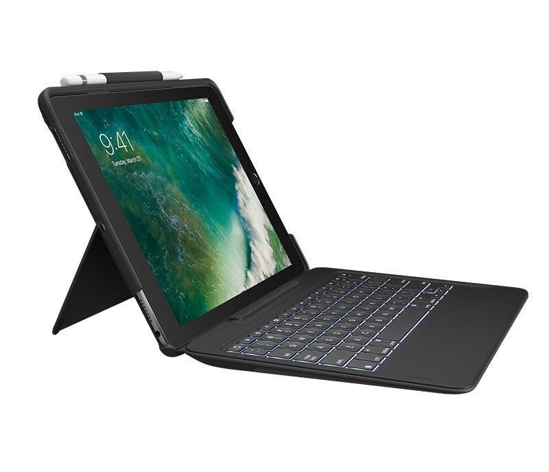 Logitech Slim Combo QWERTY Spanish Smart Connector Black - Image 1
