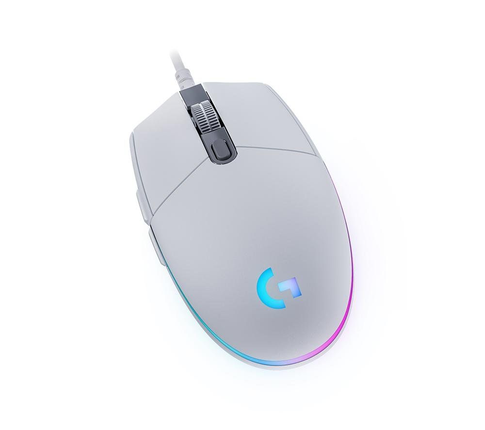 LOGITECH G203 Lightsync Optical Gaming Mouse - White, White - Image 1