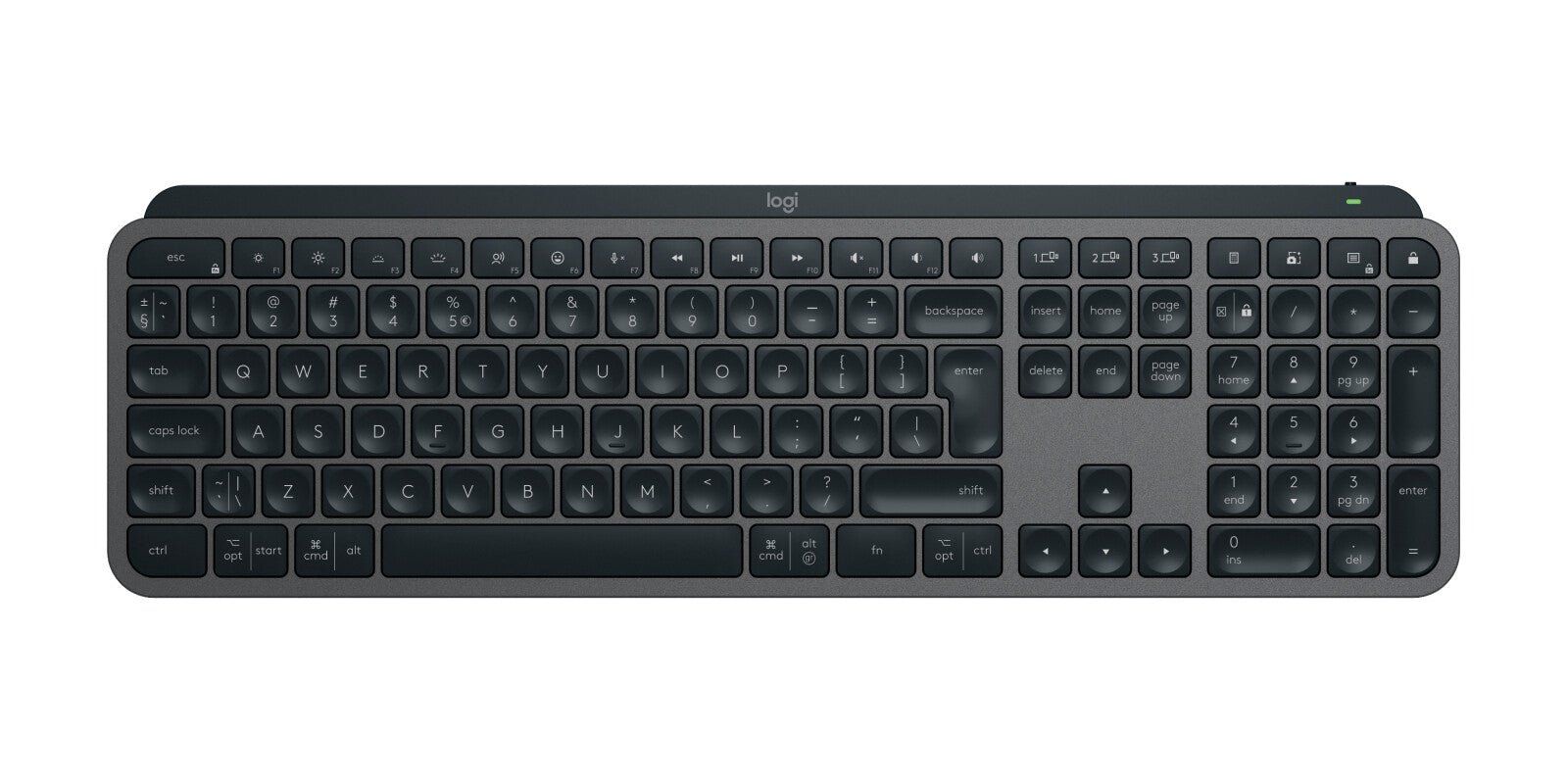 Logitech Master MX Keys Combo for Bussiness keyboard Mouse included Office RF Wireless + Bluetooth QWERTY US International Graphite - Image 1