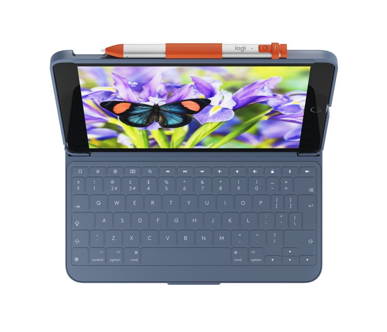 Logitech 920-011685 mobile device keyboard QWERTY UK English Bluetooth Blue - Image 1