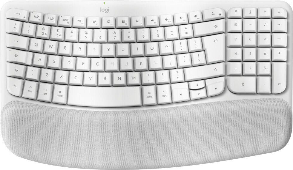 Logitech Wave Keys for Mac keyboard Home/Office Bluetooth QWERTY UK English White - Image 1