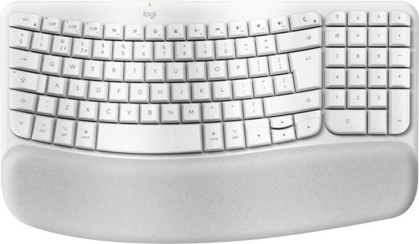 Logitech Wave Keys for Mac keyboard Home/Office Bluetooth QWERTY UK English White