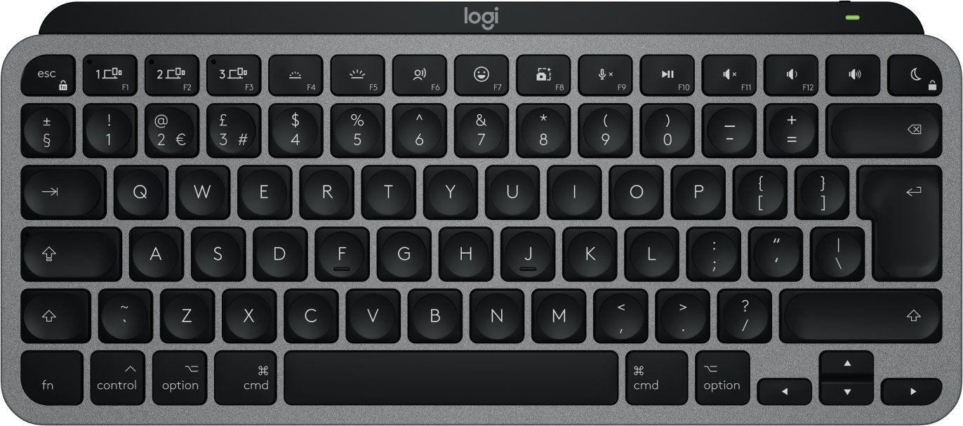Logitech MX Keys Mini For Mac keyboard Home/Office Bluetooth QWERTY UK English Black, Grey - Image 1
