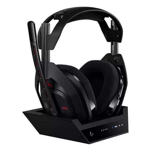 ASTRO Gaming A50 (Gen 5). Product type: Headset. Connectivity technology: Wireless Bluetooth. Recommended usage: Gaming. Headphone frequency: 20 - 20000 Hz. Wireless range: 15 m. Weight: 375 g. Product colour: Black - Image 1