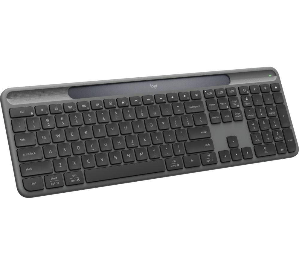 Logitech Signature Slim Solar+ K980 keyboard Universal RF Wireless + Bluetooth QWERTY UK English Graphite - Image 1