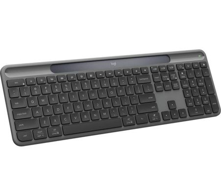 Logitech Signature Slim Solar+ K980 keyboard Universal RF Wireless + Bluetooth QWERTY UK English Graphite