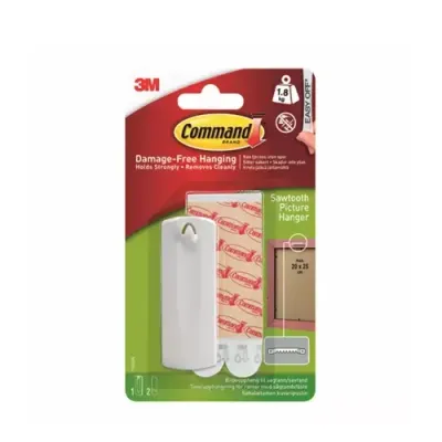 COMMAND 3M Command Sawtooth Picture Hanger With Command Adhesive Strip
