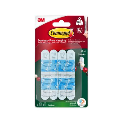 Outdoor Mini Hooks - White