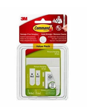 COMMAND 3M Command 8 Medium and 4 Small Picture Hanging Strips Value P