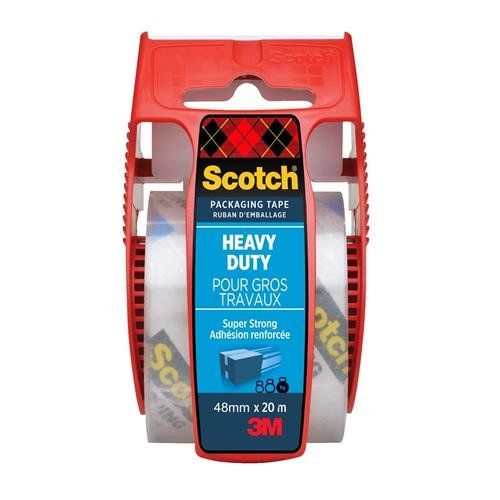Scotch Packaging Tape Transparent Extra Resistant 48mm x 20m in Hand D - Image 1