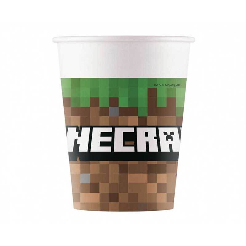 Pack of 8 Minecraft Paper Cups - Image 1