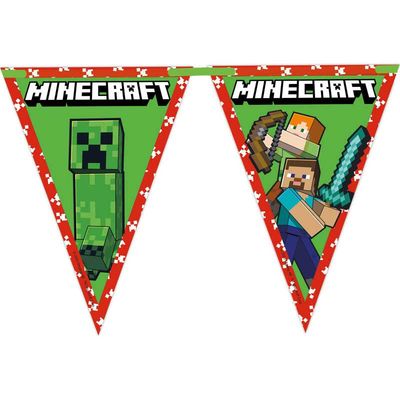 Minecraft Triangle Flag Banner Paper - Green