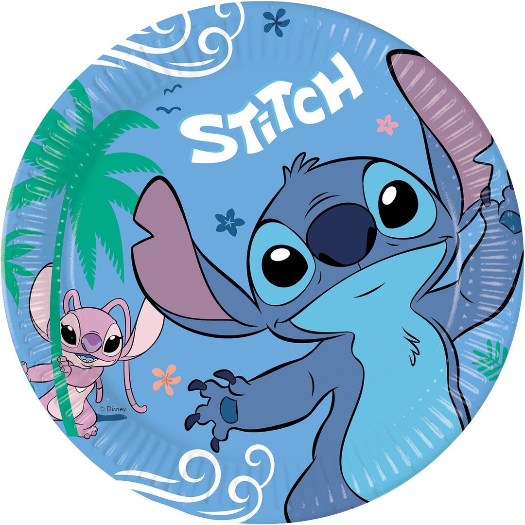 Stitch Paper Plate - Blue - Image 1
