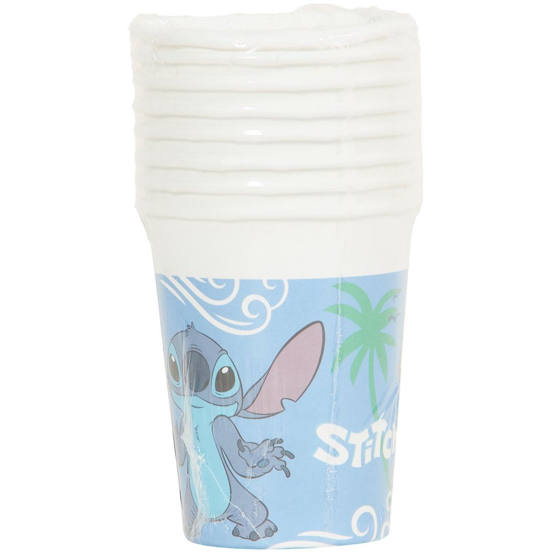 Pack of 8 Stitch Paper Cups - Blue - Image 1