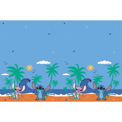 Stitch Plastic Tablecover - Blue