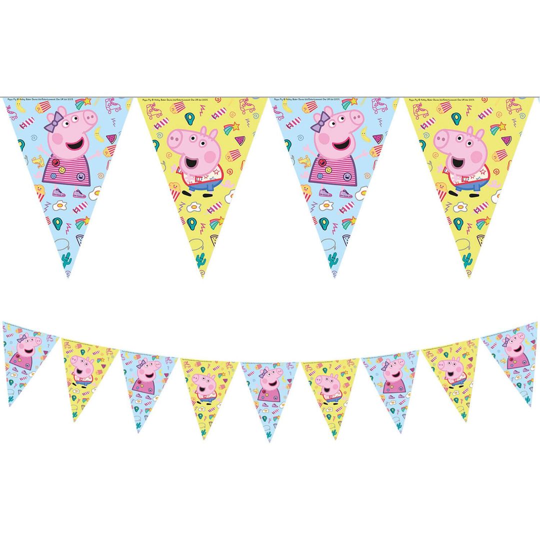 Peppa Pig Plastic Flag Banner - Image 1