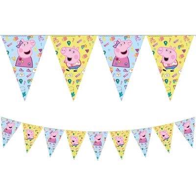 Peppa Pig Plastic Flag Banner
