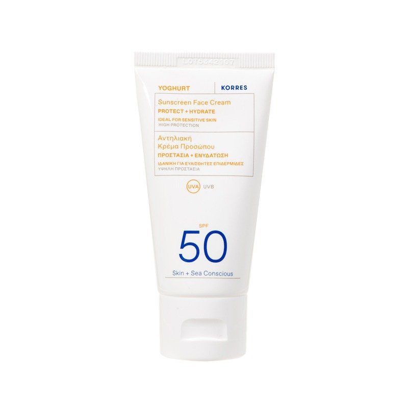 Korres Yoghurt Sunscreen Face Cream SPF50 50ml - Image 1